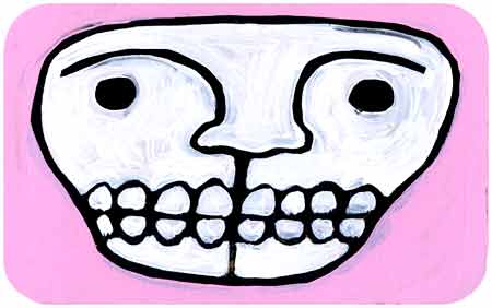 Skull Man on Pink