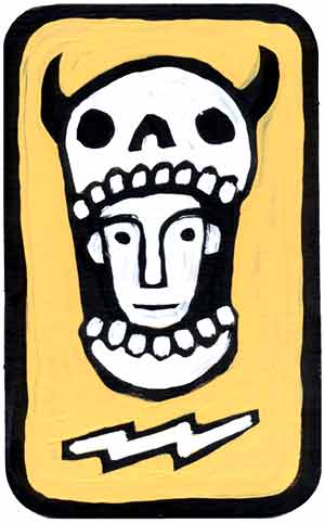 Skull Man on Yellow