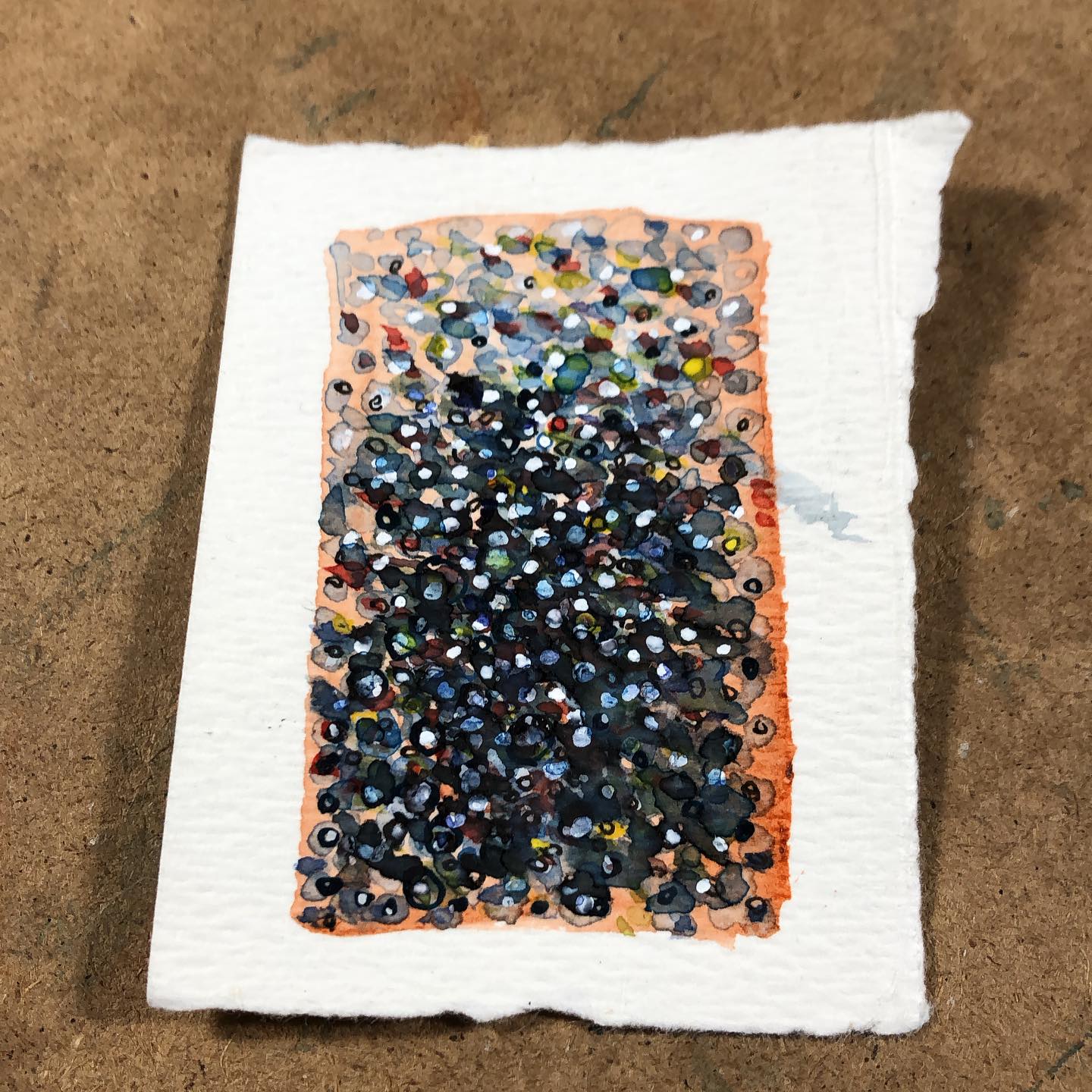 Sand - tiny watercolor and ink circles
