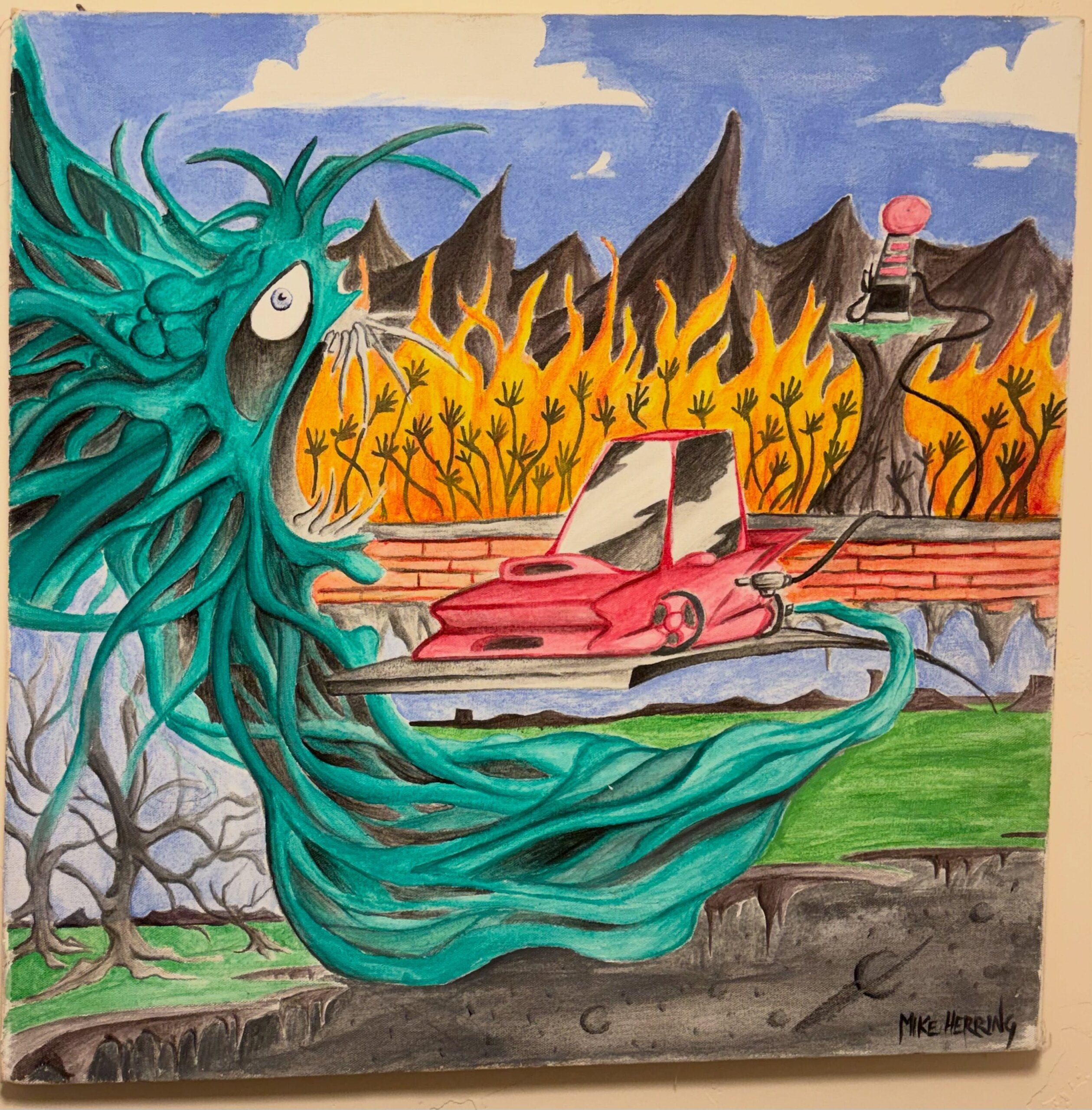 Fuel of Degradation - Acrylic Painting from high school 1995